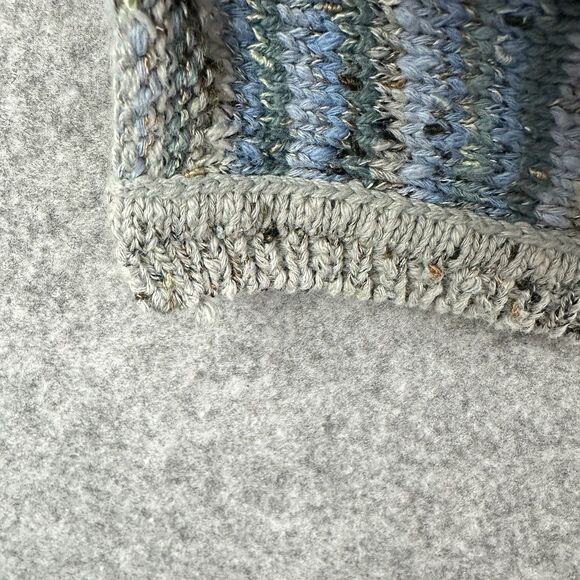 J Jill Sweater Womens XL Blue Confetti Striped Stretch Knit Pullover Coastal - Picture 8 of 14